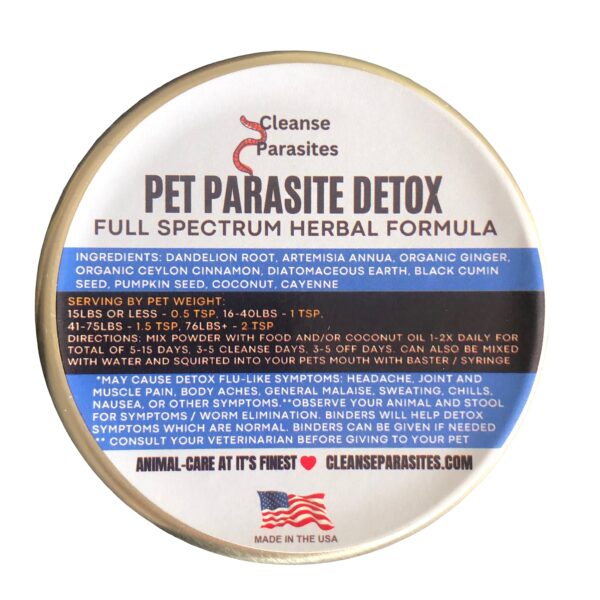 Pet Parasite Cleanse, detox, Herbal Deworm cat dog, animals, purchase, for sale, buy online, natural deworm