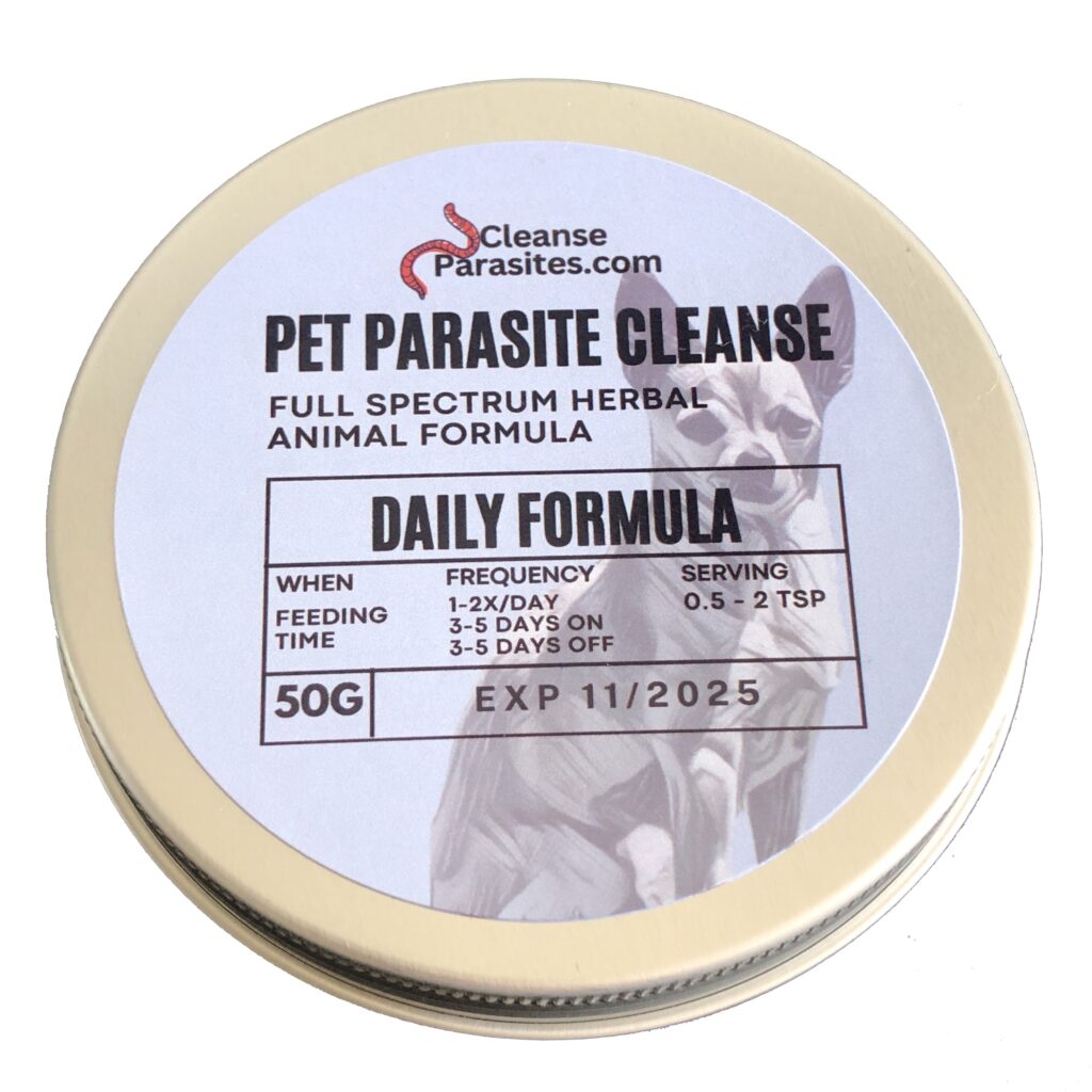 Dog Parasite Remedies, natural pet parasite treatment, herbal natural dog dewormer