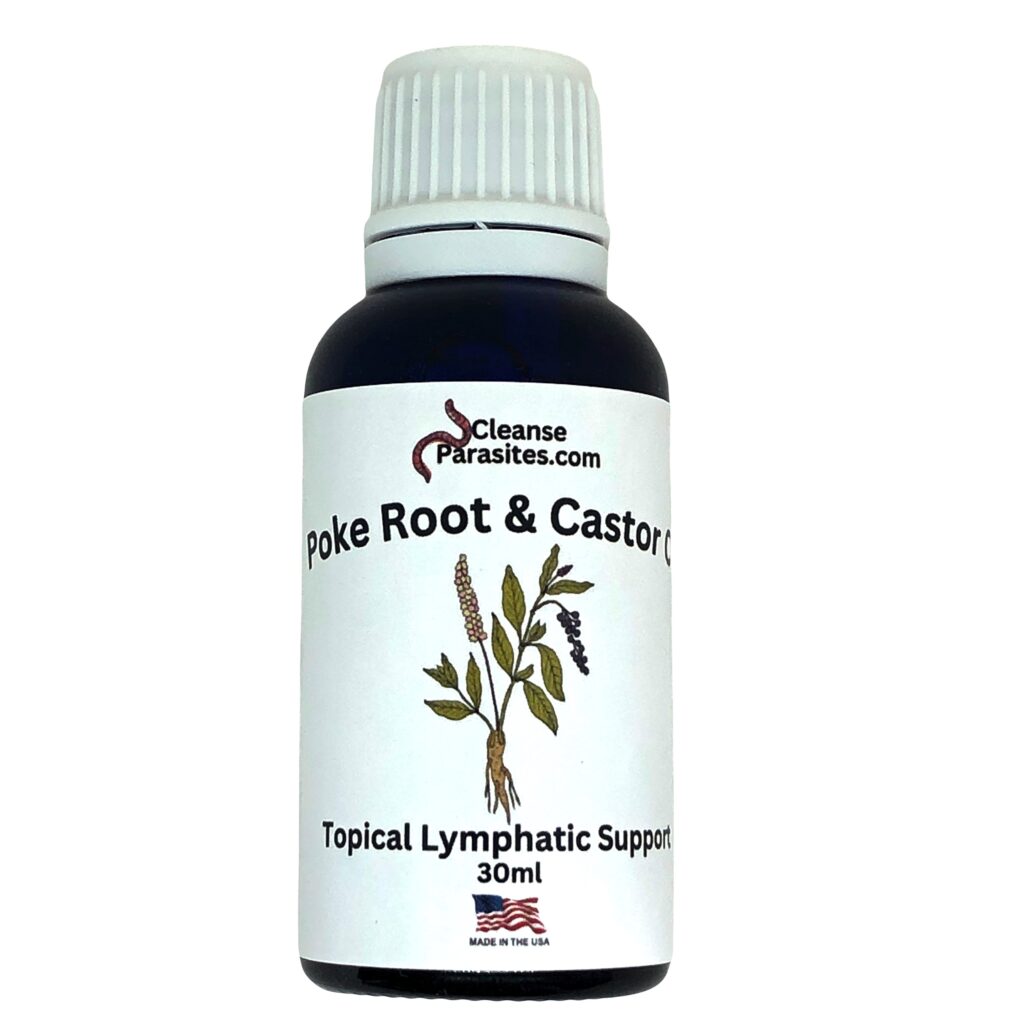 poke root and castor oil, lymphatic drainage oil