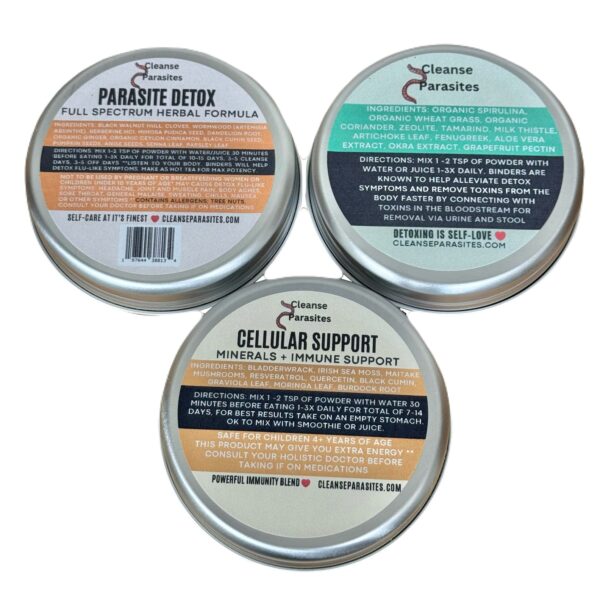 herbal parasite cleanse, heavy metals detox, superfood cellular combo